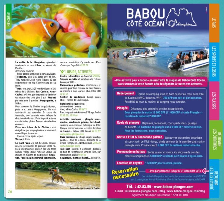 Voir la page dans le guide Globe-Trotter Nouvelle Calédonie 2018 Le Globe-Trotter Nouvelle Calédonie 2018